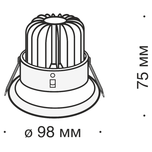 Встраиваемый светодиодный светильник Maytoni Zoom DL031-2-L8W
