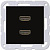 Розетка HDMI двойная Jung A 500 черная MAA1133SW