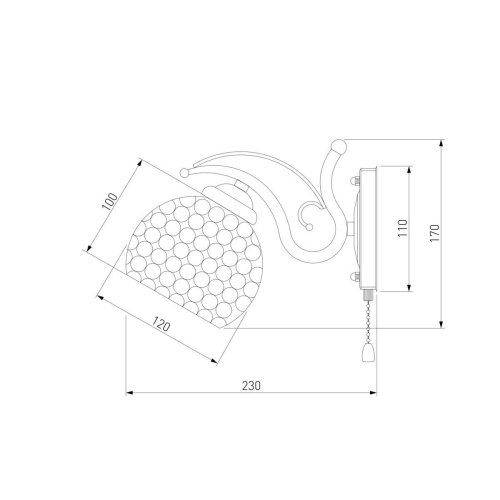 Бра Eurosvet 7777/1 хром