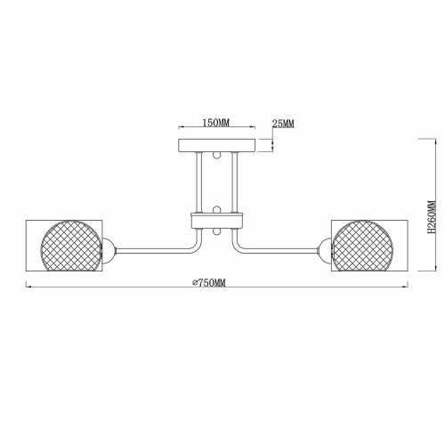 Потолочная люстра Rivoli Mod 3034-308 Б0037689