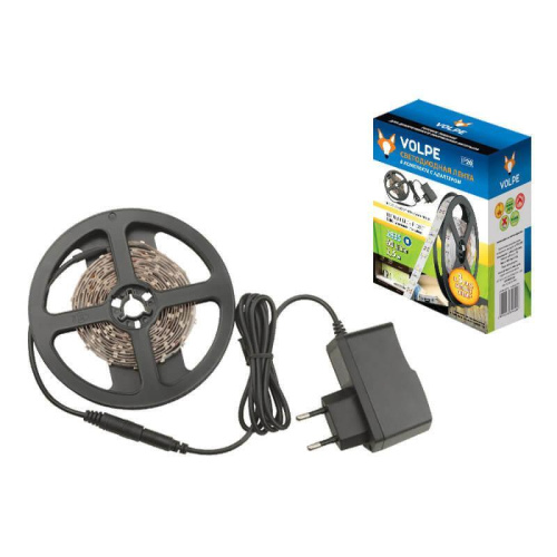 Светодиодная лента Volpe (UL-00000593) 9,6W/m 60LED/m 2835SMD теплый белый 2,5M ULS-Q321 2835-60LED/m-IP20-2.5M-WW RRP24C00