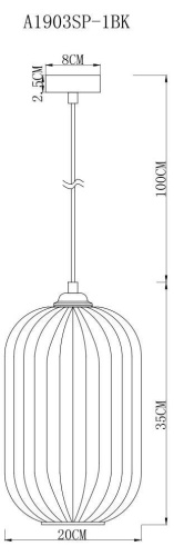 Подвесной светильник Arte Lamp Arwen A1903SP-1BK Подвесной светильник Arte Lamp Arwen A1903SP-1BK
