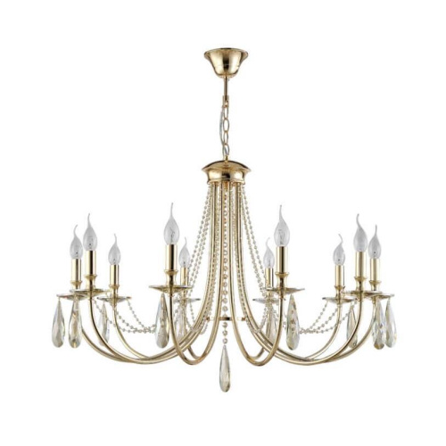 Подвесная люстра Crystal Lux Victoria SP10 Gold/Amber Подвесная люстра Crystal Lux Victoria SP10 Gold/Amber