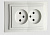 Розетка 2К двойная Mono Electric Larissa 16A 250V винтовое подключение белый 103-191905-121