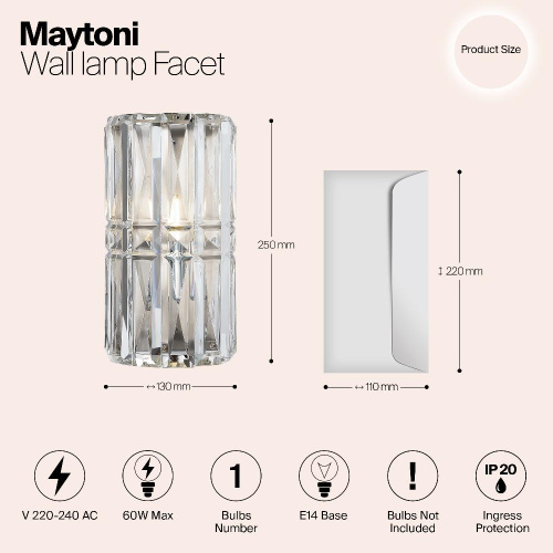 Настенный светильник Maytoni Aster MOD094WL-01CH