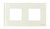 Рамка 2-постовая ABB Zenit стекло белое 2CLA227200N3001