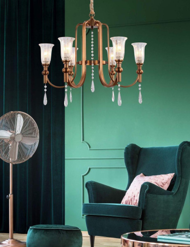 Подвесная люстра Lumina Deco Rionella LDP 8041-6 S.GD Подвесная люстра Lumina Deco Rionella LDP 8041-6 S.GD