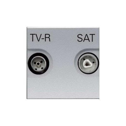Розетка TV-R-SAT оконечная ABB Zenit серебро 2CLA225170N1301