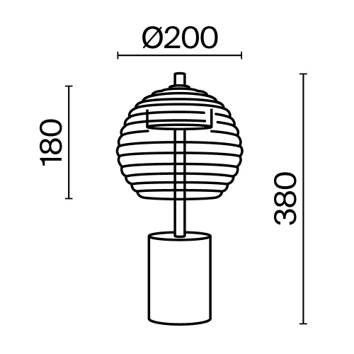 Настольный светильник Maytoni P060TL-L12BK Настольный светильник Maytoni P060TL-L12BK