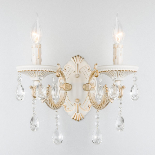 Бра Eurosvet 3585/2 белый/прозрачный хрусталь Strotskis