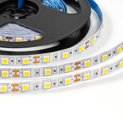 Светодиодная лента OGM 14,4W/m 60LED/m 5050SMD теплый белый 5M LSE-268