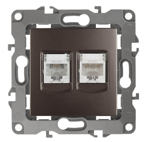 Розетка комбинированная RJ45+RJ11 ЭРА 12 12-3109-13 Б0019359