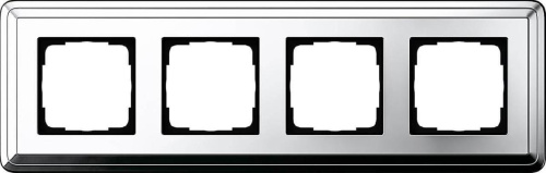 Рамка 4-постовая Gira ClassiX хром 0214641