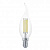 Лампа светодиодная филаментная Eglo E14 4W 2700К прозрачная 11497