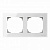 Рамка 2-постовая ABB Sky стекло белое 2CLA857200A3001