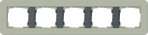 Рамка 5-постовая Gira E3 серо-зеленый/антрацит 0215425