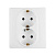 Розетка 2X2К+З Legrand Etika 16A 250V с/з со шторками безвинтовой зажим немецкий стандарт белый 672233