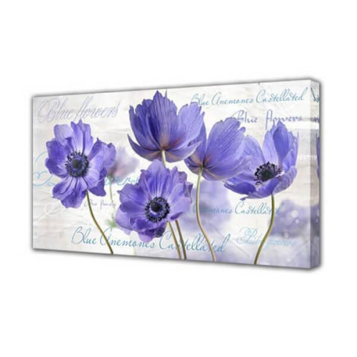Холст Голубые Анемоны Toplight 50х100х2см TL-H3044