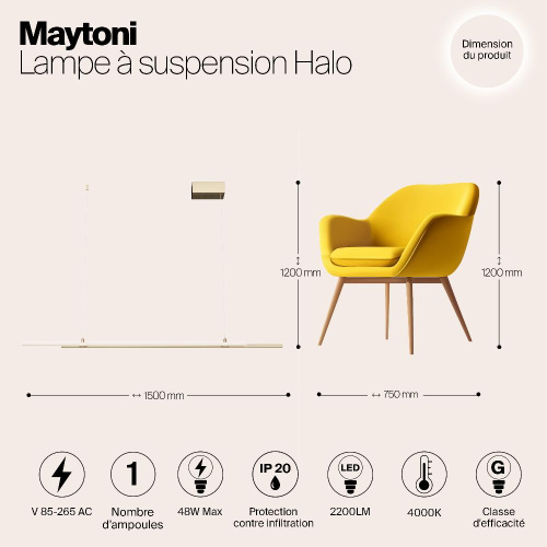 Подвесной светильник Maytoni MOD005PL-L36BSK
