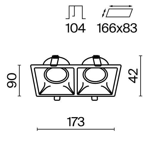 Встраиваемый светильник Technical DL029-2-02W Встраиваемый светильник Technical DL029-2-02W