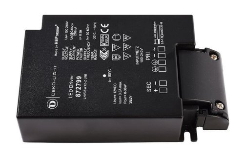 Блок питания Deko-Light LHV36W12 12V 36W 0-3A 872799 Блок питания Deko-Light LHV36W12 12V 36W 0-3A 872799