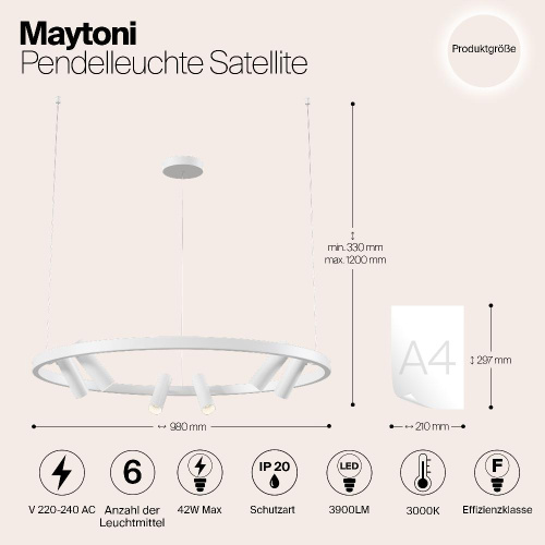 Подвесной светильник Maytoni MOD102PL-L42W