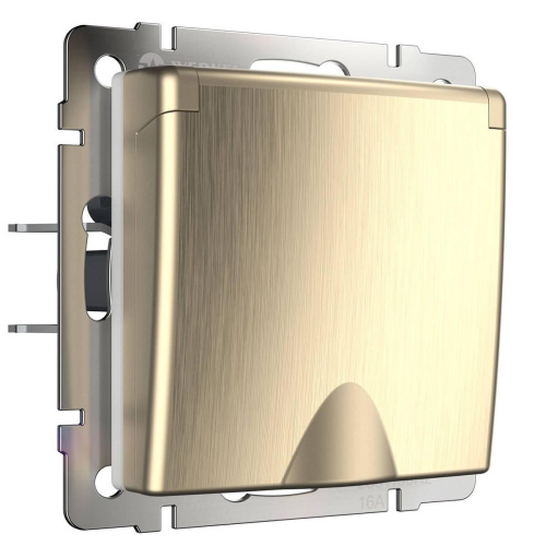 Розетка Werkel с заземлением с защитной крышкой и шторками WL10-SKGSC-01-IP44 4690389085260