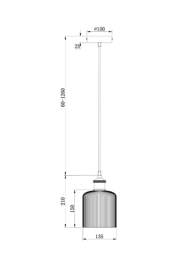 Подвесной светильник Freya FR9005PL-01GB