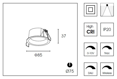 Встраиваемый светильник DB8503NR Ø8.5