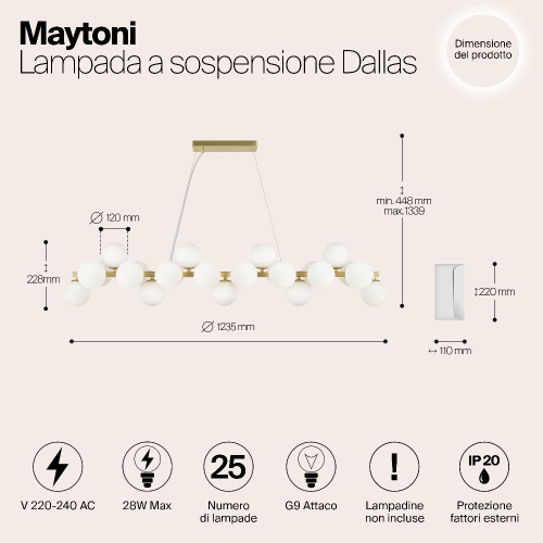 Подвесной светильник Maytoni MOD547PL-25BS Подвесной светильник Maytoni MOD547PL-25BS