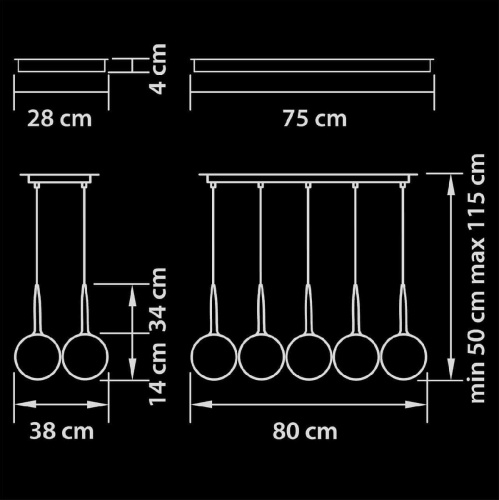 Подвесная люстра Lightstar Simple Light 803080 Подвесная люстра Lightstar Simple Light 803080