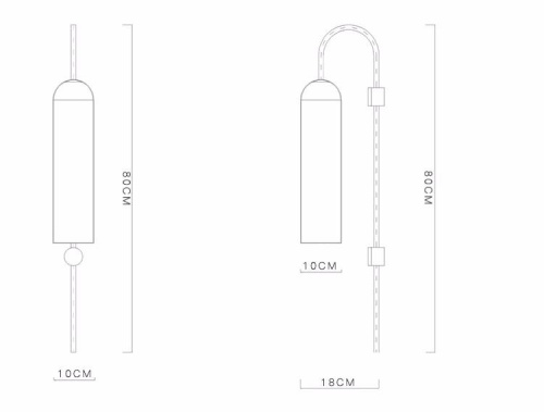Бра Articol Float Wall Sconce Black By Imperiumloft