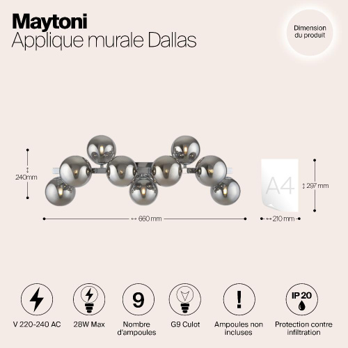 Бра Maytoni Dallas MOD547WL-09CH