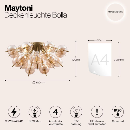 Потолочная люстра Maytoni Bolla MOD133CL-04BS