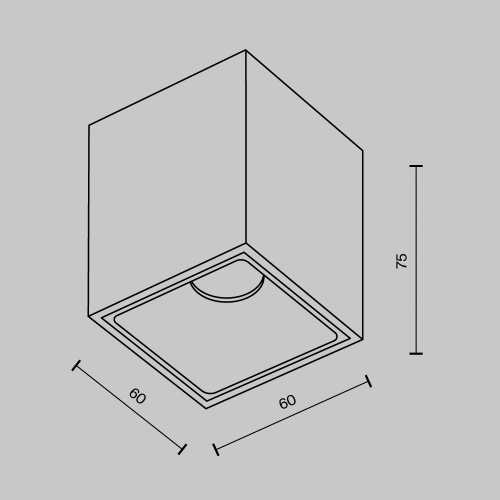 Потолочный светильник Technical C065CL-8W3K-SQ-B Потолочный светильник Technical C065CL-8W3K-SQ-B