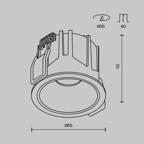 Встраиваемый светильник Technical DL043-01-10W3K-RD-W-1 Встраиваемый светильник Technical DL043-01-10W3K-RD-W-1