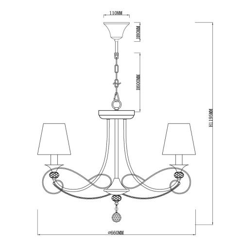 Подвесная люстра Rivoli Principessa 2038-205 Б0038381 Подвесная люстра Rivoli Principessa 2038-205 Б0038381