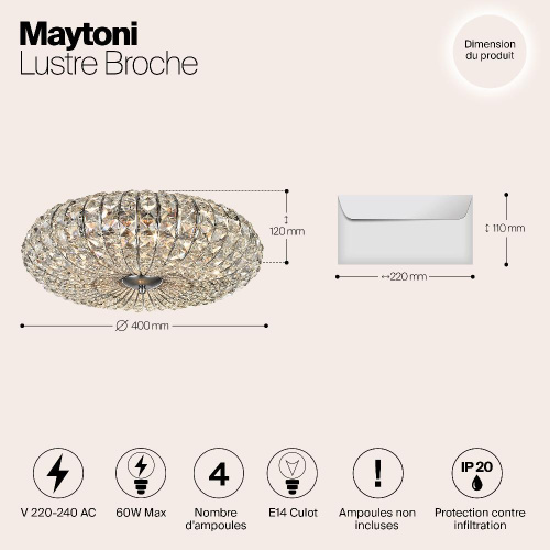 Потолочная люстра Maytoni Broche DIA902-04-N