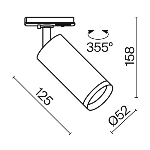 Трековый светильник Technical TR021-1-12W3K-W-D-W Трековый светильник Technical TR021-1-12W3K-W-D-W
