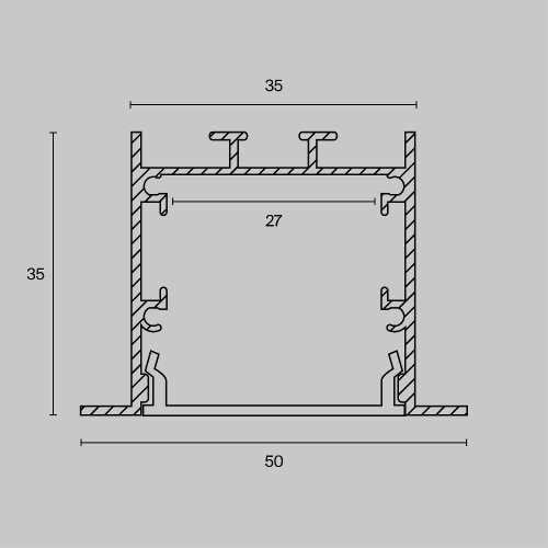 Комплектующие к светодиодной ленте Led Strip ALM-5035-S-2M