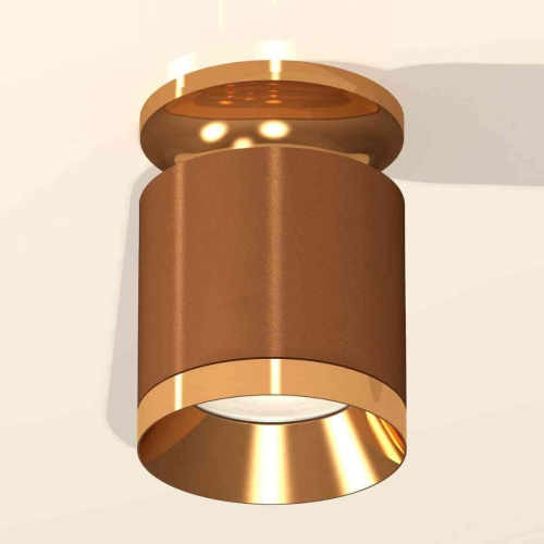 Комплект накладного светильника Ambrella light Techno Spot XS7404121 SCF/PYG кофе песок/золото желтое полированное (N7929, C7404, N7034)