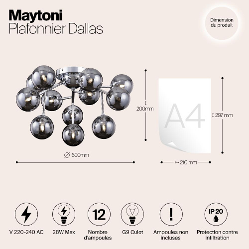 Потолочная люстра Maytoni Dallas MOD545PL-12CH Потолочная люстра Maytoni Dallas MOD545PL-12CH