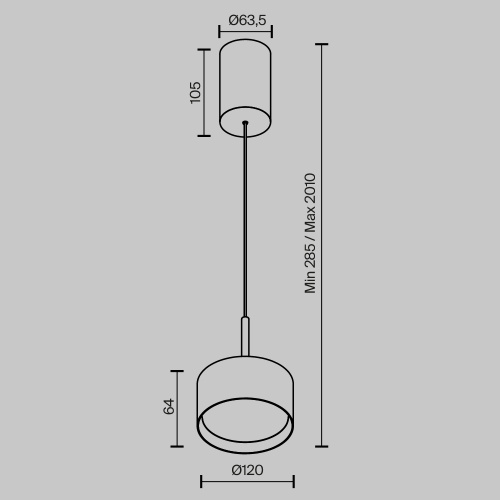 Подвесной светильник Technical P102PL-12W3K-B Подвесной светильник Technical P102PL-12W3K-B