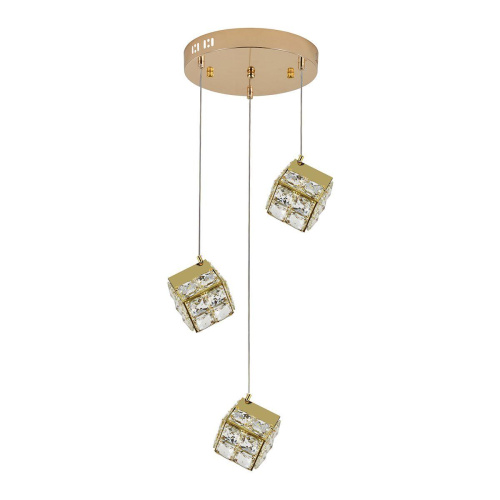 Подвесная светодиодная люстра Indigo Radioso 12048/3P Gold V000134L Подвесная светодиодная люстра Indigo Radioso 12048/3P Gold V000134L