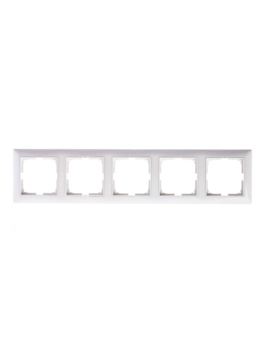 Рамка 5-постовая ABB Basic55 альпийский белый 2CKA001725A1483 Рамка 5-постовая ABB Basic55 альпийский белый 2CKA001725A1483