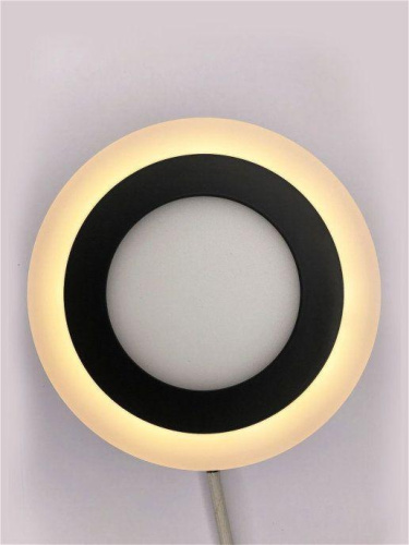 Настенно-потолочный светодиодный светильник Elvan NLS-500R-6/3-WW/NH-Bk