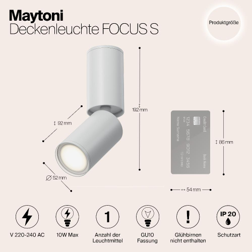 Спот Maytoni Focus S C051CL-01W