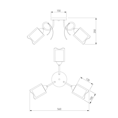 Потолочный светильник Eurosvet 30122/3 хром