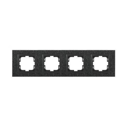 Рамка 4-постовая Mono Electric Style Granit чёрный гранит 107-610000-163