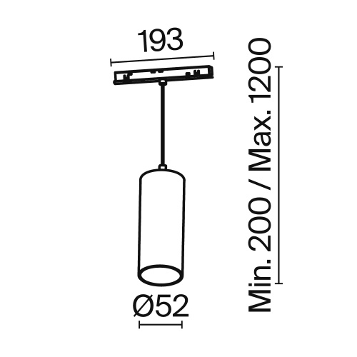 Трековый подвесной светильник Technical TR041-4-12WTW-DD-B Трековый подвесной светильник Technical TR041-4-12WTW-DD-B